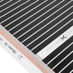 Infrared heating film IR Black Silver PTC 160W/m² 1mb width 100cm